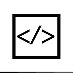 Fototapeta premium Language HTML icon , Progrmming code icon Illustration design