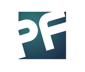 Fototapeta premium PF Initial Logo for your startup venture
