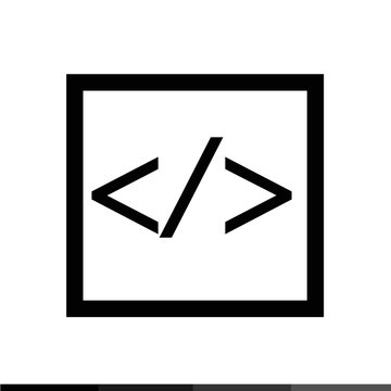 Language HTML icon , Progrmming code icon Illustration design