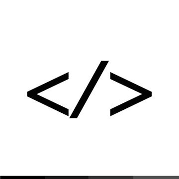 Language HTML icon , Progrmming code icon Illustration design