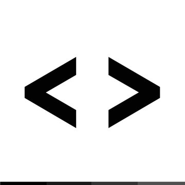 Language HTML icon , Progrmming code icon Illustration design