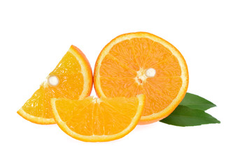 Orange fruit isolated on white background