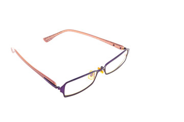 eye glasses on white background