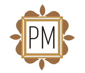 PM Initial Logo for your startup venture