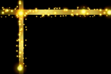 black background with two golden lines