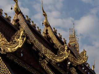 Fototapeta na wymiar Wat Pra Sing, Chiang Rai, Thailand,