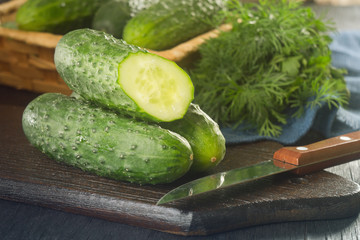 Fresh cucumbers
