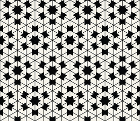 Flower hexagon seamless pattern background vector