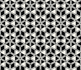 Flower hexagon seamless pattern background vector