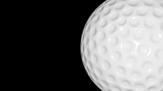 Clean Golf Ball in Motion. Nice 3D Render. Perfect Loop
