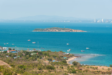 Fototapeta na wymiar Beautiful sea landscapes in Pattaya, Thailand.