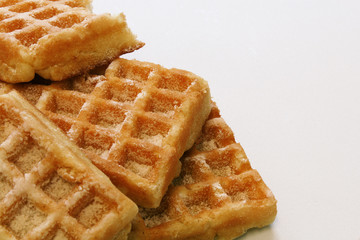 Süsse Waffeln mit Zucker bestreut