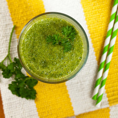 Green Vegetable Smoothie. Selective focus.