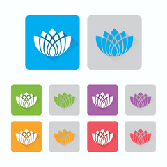 Lotus flower logo icon