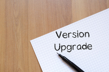 Version upgrade write on notebook