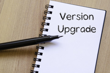 Version upgrade write on notebook