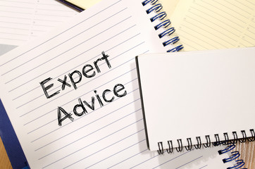 Expert advice text concept