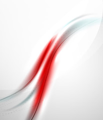 Red wave abstract background