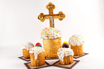 Cross on a white background