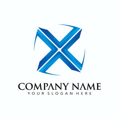 Obraz premium Simple X logo