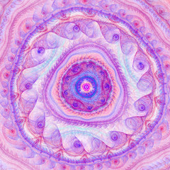 Incredible exotic pattern of rings and spheres. Microcosm. Mysterious psychedelic relaxation wallpaper. Sacred geometry. Fractal abstract pattern. Digital artwork creative graphic design.