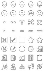 Rating, survey  theme icon set