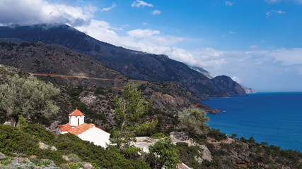 Fototapeta premium Kirche Agia Irini von Sougia an der Südküste von Kreta