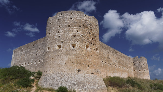 Die Festung Koule, ein türkisches Kastell, in Aptera im Nordwesten von Kreta in der Gemeinde Chania