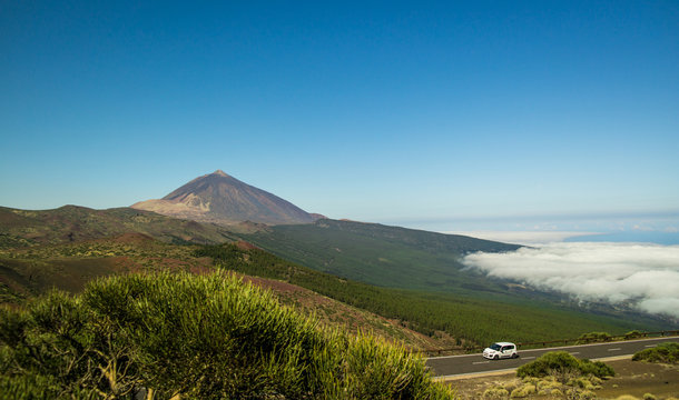 Volcano "Teide" with "Valle Orotava" at Tenerife, Canary Islands