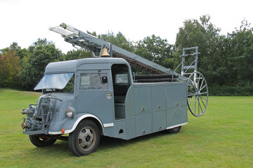 A Classic Grey Wartime Fire Engine Appliance.