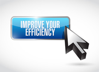 Improve Your Efficiency button sign concept