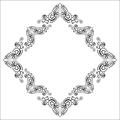 decorative elements in vintage style for decoration layout, fram