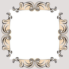 decorative elements in vintage style for decoration layout, fram