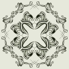 decorative elements in vintage style for decoration layout, fram