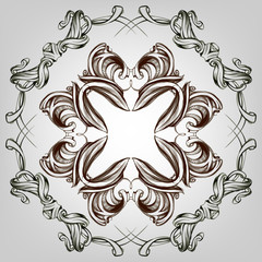 decorative elements in vintage style for decoration layout, fram