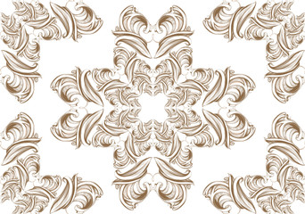 Fototapeta premium decorative elements in vintage style for decoration layout, fram