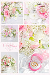 collage of Wedding bouquet