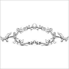 decorative elements in vintage style for decoration layout, fram
