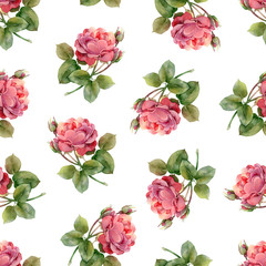 Seamless floral pattern with roses