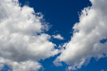 beautiful blue sky with white clouds clouse up