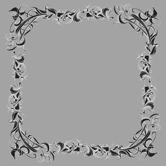 decorative elements in vintage style for decoration layout, fram