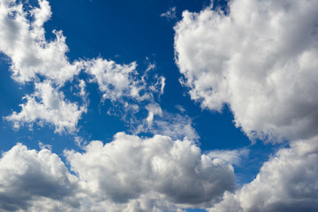Fototapeta premium beautiful blue sky with white clouds clouse up