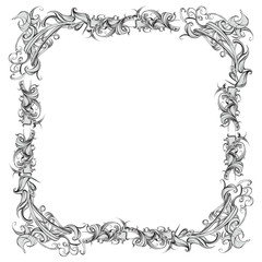 decorative elements in vintage style for decoration layout, fram