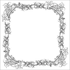 decorative elements in vintage style for decoration layout, fram