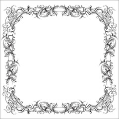 decorative elements in vintage style for decoration layout, fram