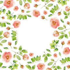 Floral composition with pink roses