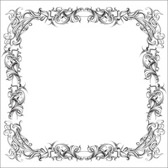 decorative elements in vintage style for decoration layout, fram