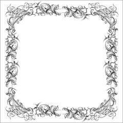 decorative elements in vintage style for decoration layout, fram