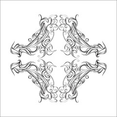 decorative elements in vintage style for decoration layout, fram