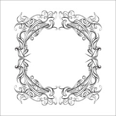 decorative elements in vintage style for decoration layout, fram
